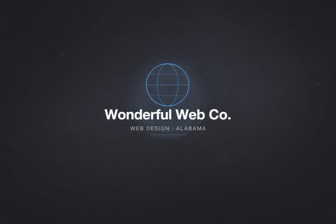 Wonderful Web Co. logo with globe icon and web design text for Alabama company